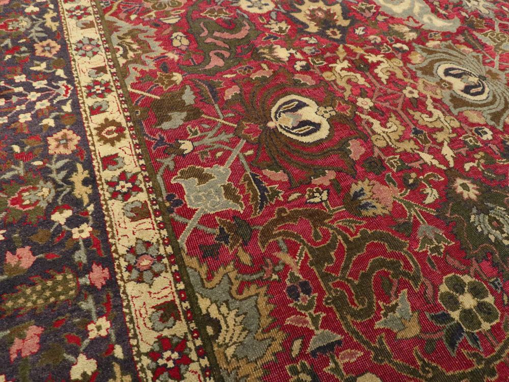 Antique Indian Lahore Carpet, No.8135 - Gsblank