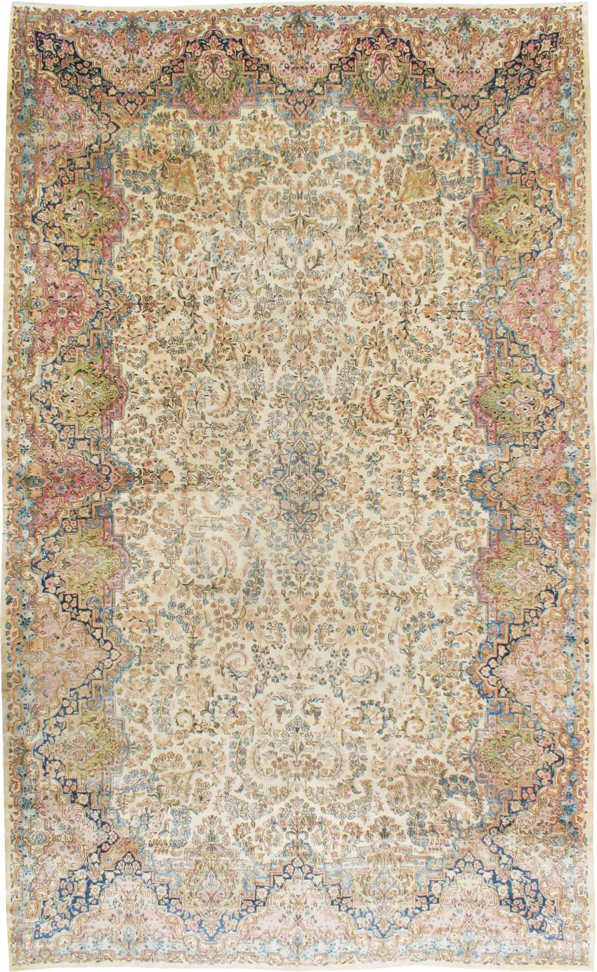 Vintage Persian Kerman Carpet, No.8155 - Gsblank