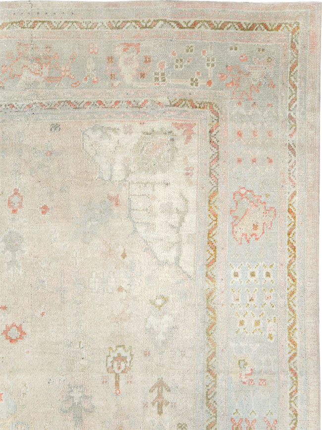 Antique Turkish Oushak Room Size Carpet, No.8192 - Gsblank