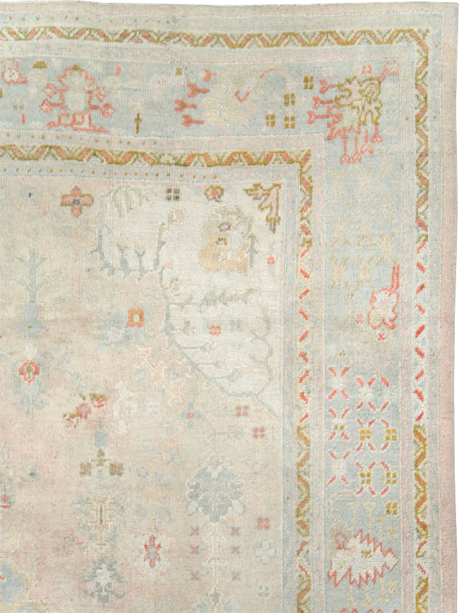 Antique Turkish Oushak Room Size Carpet, No.8192 - Gsblank