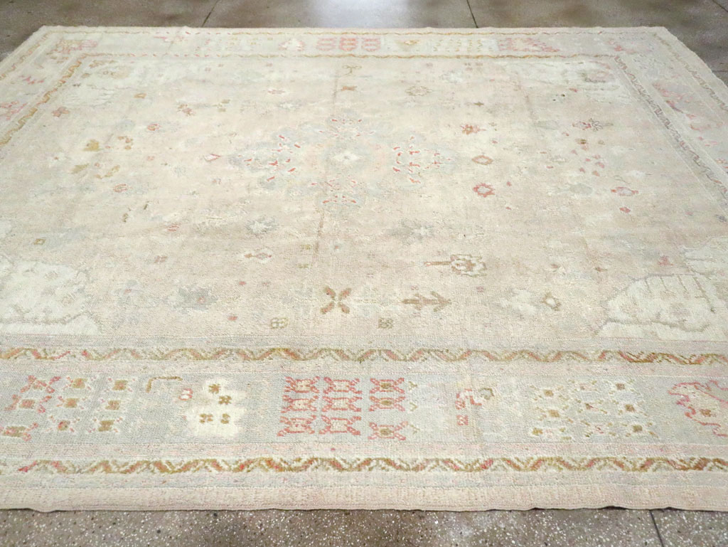 Antique Turkish Oushak Room Size Carpet, No.8192 - Gsblank