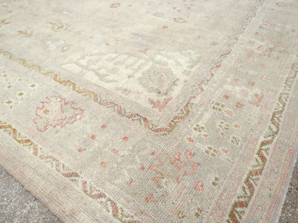 Antique Turkish Oushak Room Size Carpet, No.8192 - Gsblank