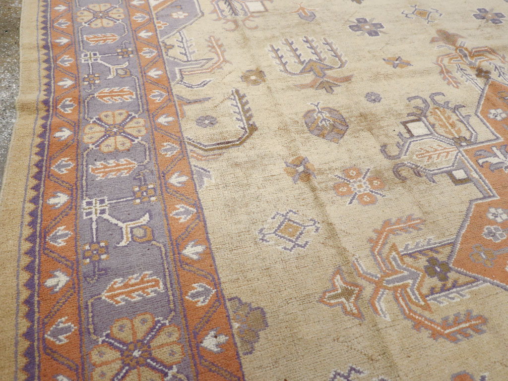 Vintage Turkish Oushak Room Size Carpet, No.8194 - Gsblank