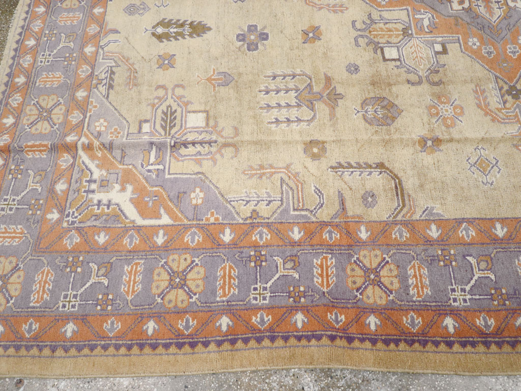 Vintage Turkish Oushak Room Size Carpet, No.8194 - Gsblank