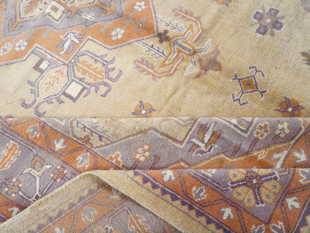 Vintage Turkish Oushak Room Size Carpet, No.8194 - Gsblank