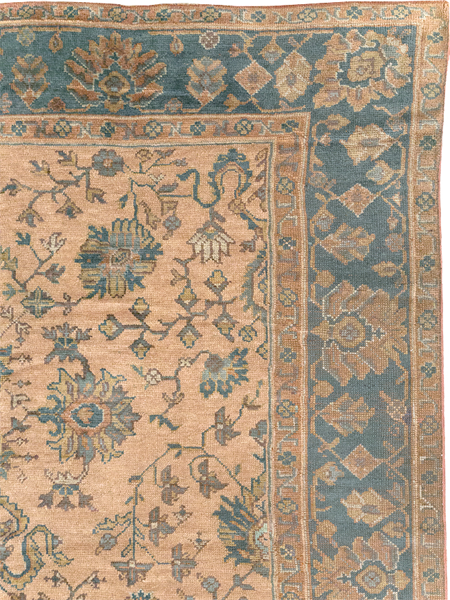 Vintage Turkish Oushak Room Size Carpet, No.8198 - Gsblank