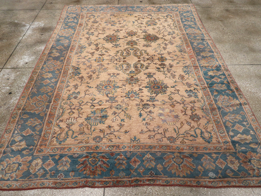 Vintage Turkish Oushak Room Size Carpet, No.8198 - Gsblank
