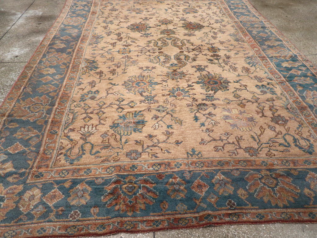 Vintage Turkish Oushak Room Size Carpet, No.8198 - Gsblank