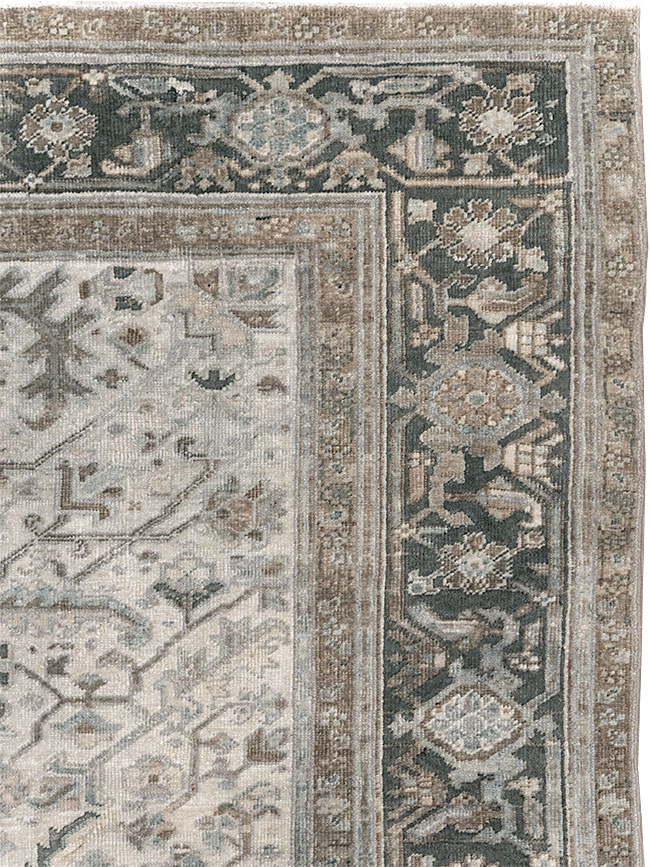 Vintage Persian Heriz Wide Gallery Runner, No.8246 - Gsblank