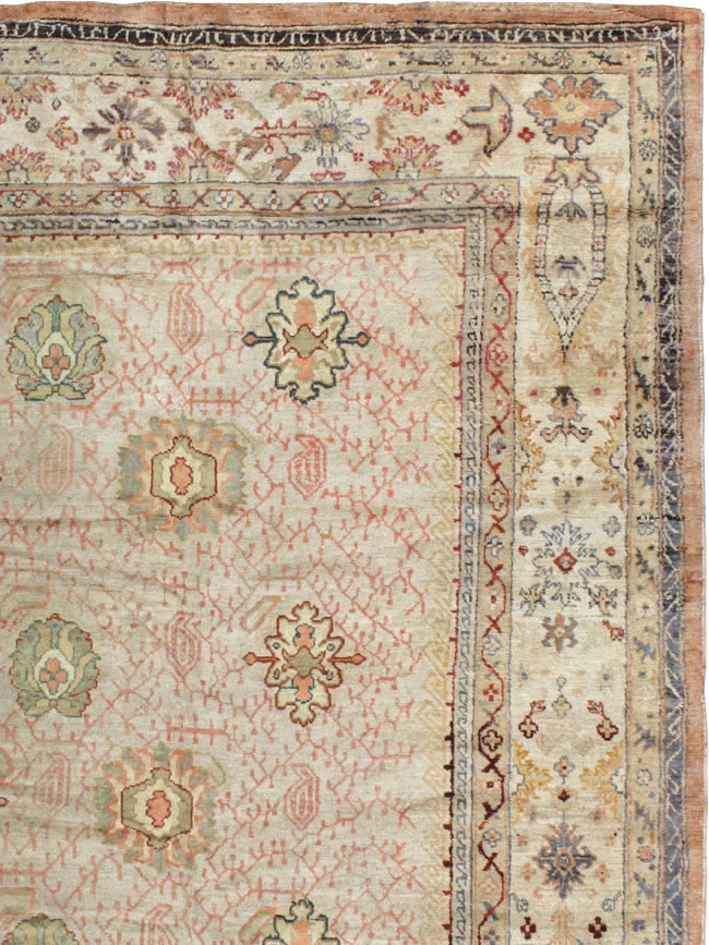 Antique Turkish Oushak Square Carpet, No.8268 - Gsblank