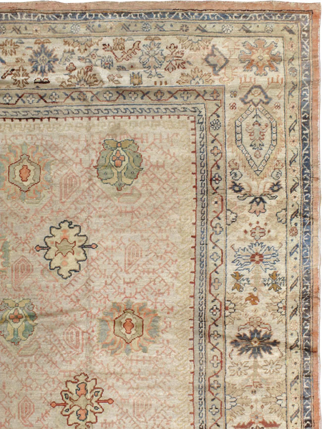 Antique Turkish Oushak Square Carpet, No.8268 - Gsblank