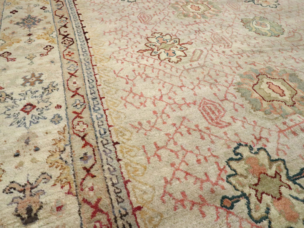 Antique Turkish Oushak Square Carpet, No.8268 - Gsblank