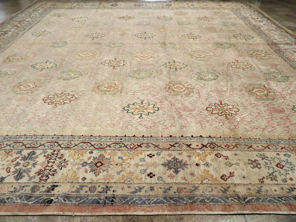 Antique Turkish Oushak Square Carpet, No.8268 - Gsblank