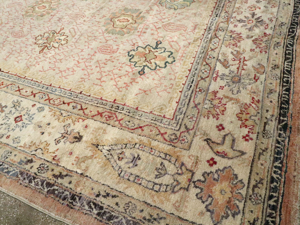 Antique Turkish Oushak Square Carpet, No.8268 - Gsblank