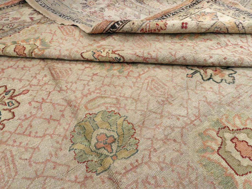 Antique Turkish Oushak Square Carpet, No.8268 - Gsblank