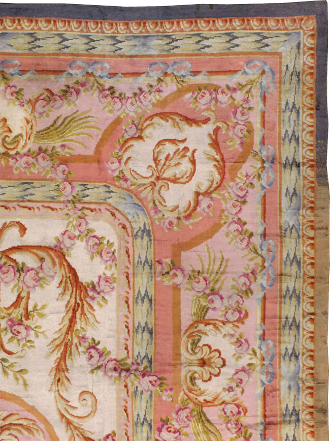 Antique French Savonnerie Carpet, No.8308 - Gsblank