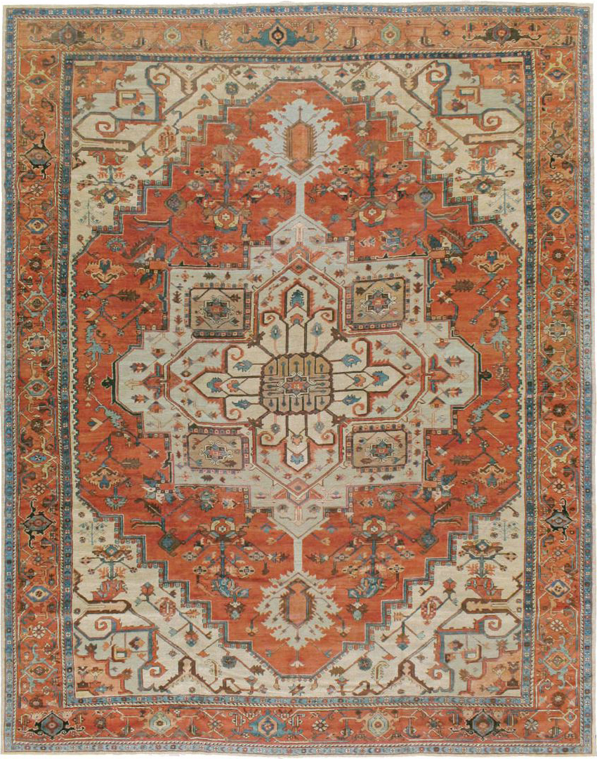 Antique Persian Serapi Carpet, No.8319 - Gsblank