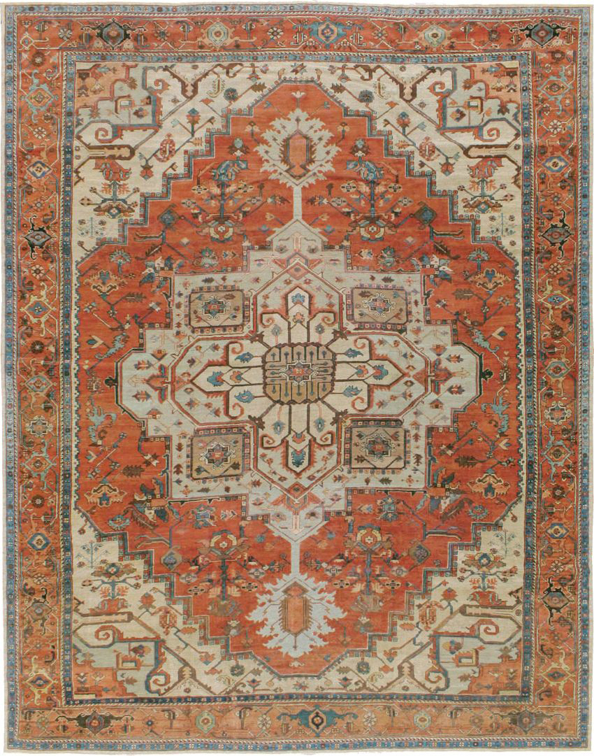 Antique Persian Serapi Carpet, No.8319 - Gsblank