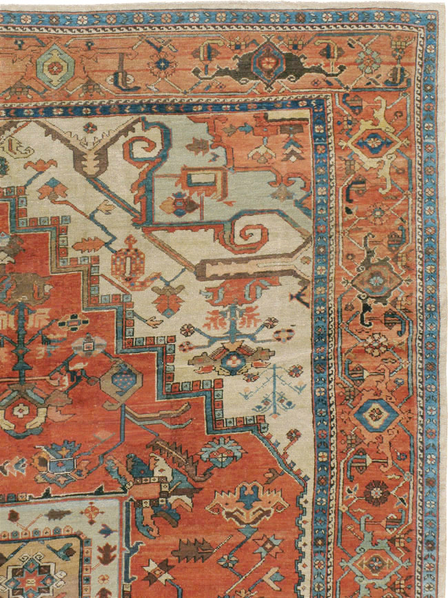 Antique Persian Serapi Carpet, No.8319 - Gsblank