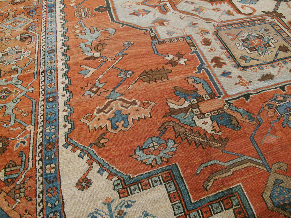 Antique Persian Serapi Carpet, No.8319 - Gsblank