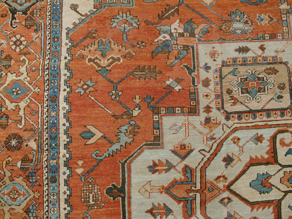 Antique Persian Serapi Carpet, No.8319 - Gsblank