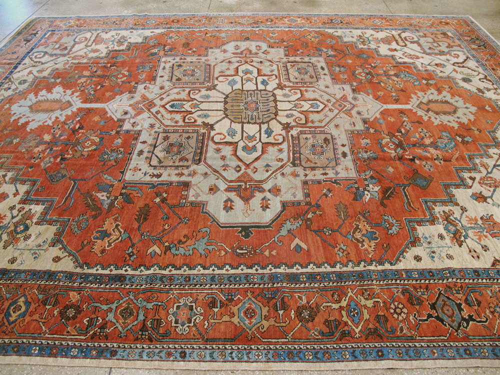 Antique Persian Serapi Carpet, No.8319 - Gsblank