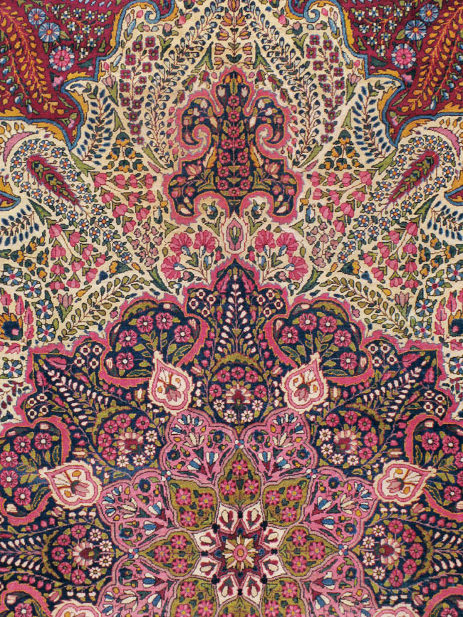 Vintage Persian Yazd Carpet, No.8344 - Gsblank