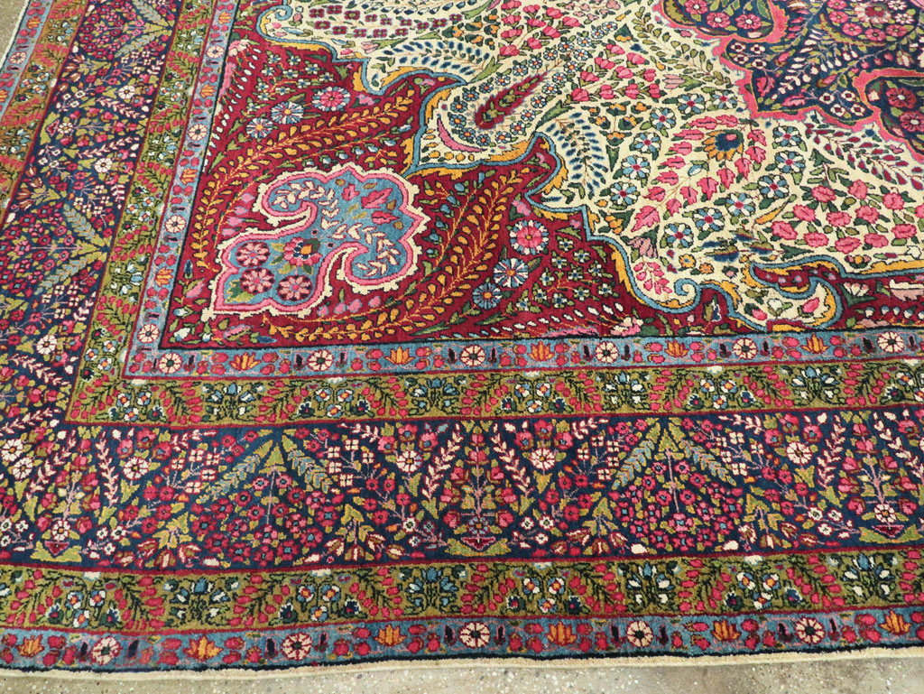 Vintage Persian Yazd Carpet, No.8344 - Gsblank