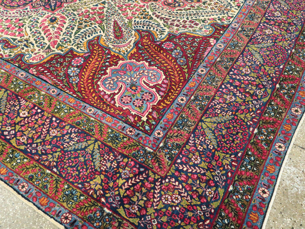 Vintage Persian Yazd Carpet, No.8344 - Gsblank