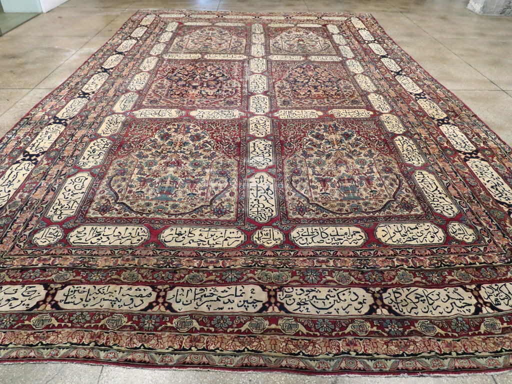 Antique Persian Lavar Kerman Carpet, No.8346 - Gsblank