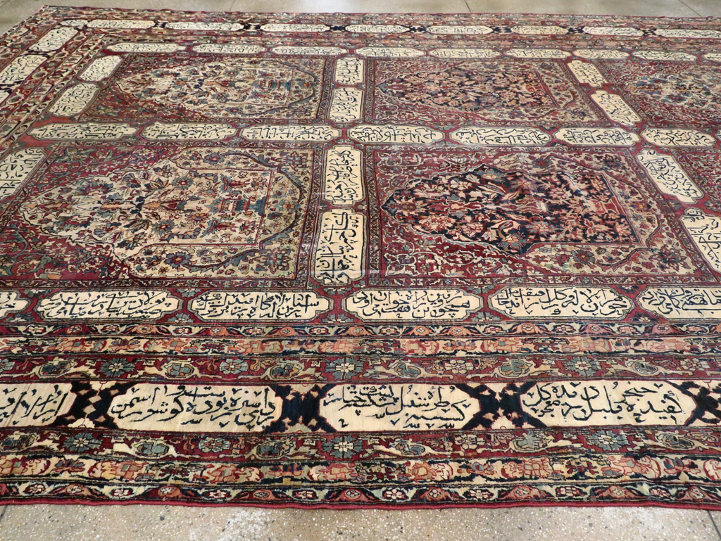 Antique Persian Lavar Kerman Carpet, No.8346 - Gsblank