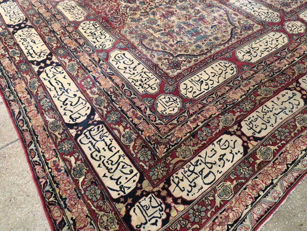 Antique Persian Lavar Kerman Carpet, No.8346 - Gsblank
