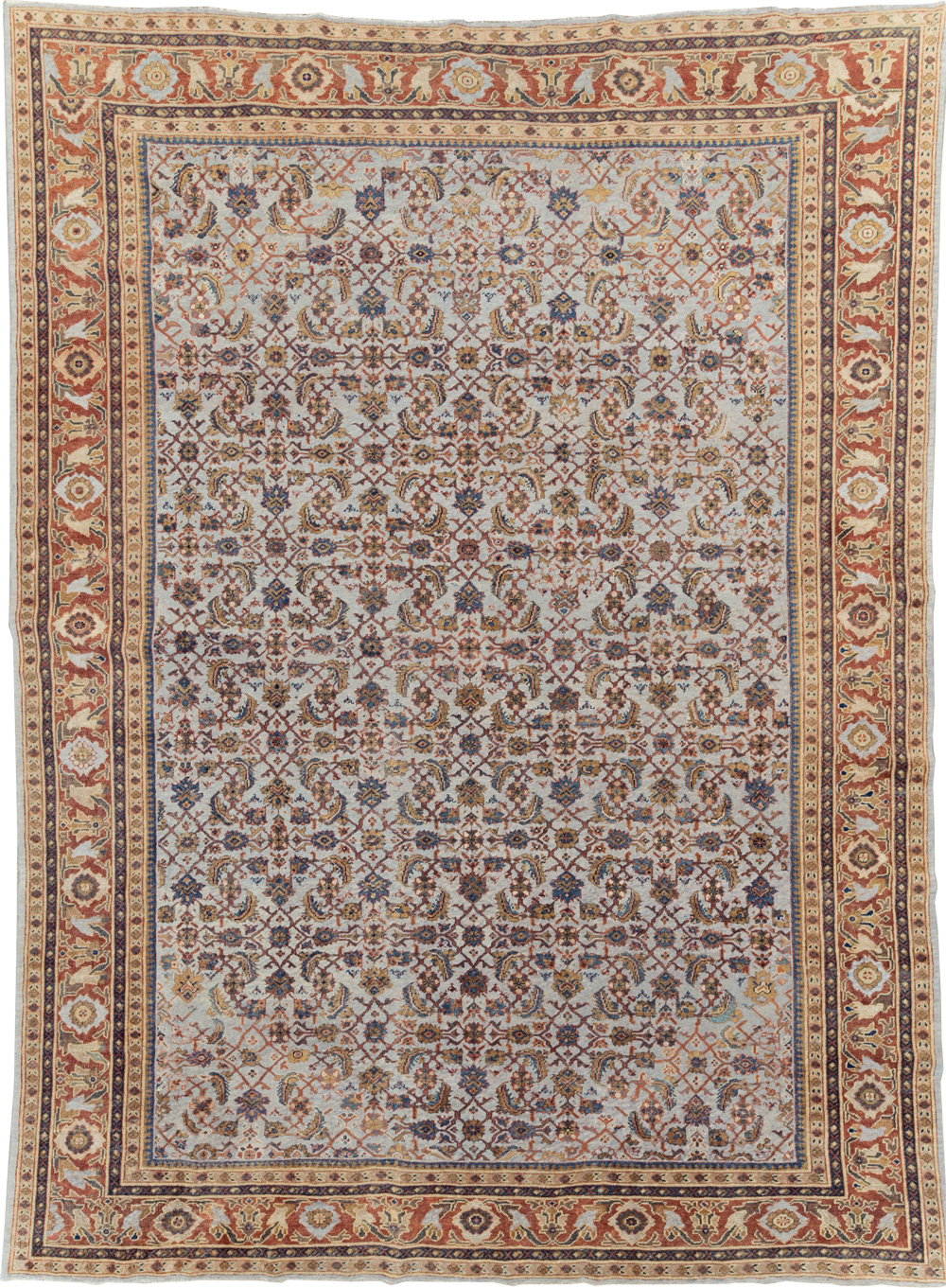Antique Persian Mahal Room Size Carpet, No.8347 - Gsblank