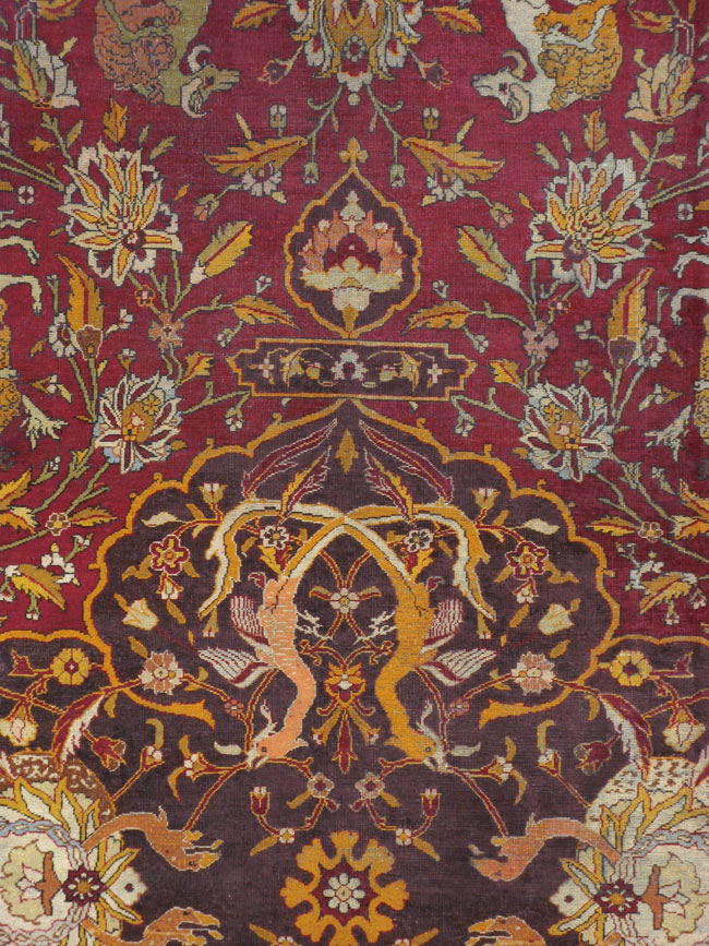 Antique Indian Amritsar Pictorial Carpet, No.8349 - Gsblank