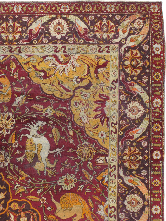 Antique Indian Amritsar Pictorial Carpet, No.8349 - Gsblank