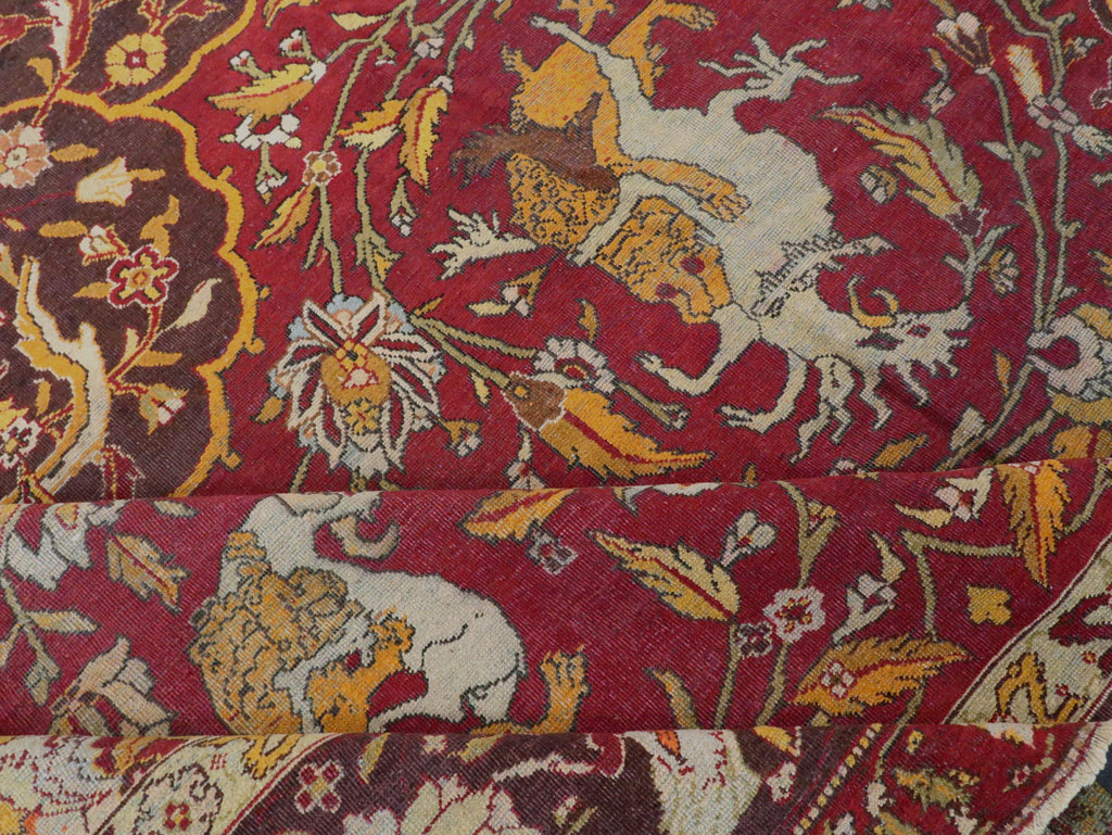 Antique Indian Amritsar Pictorial Carpet, No.8349 - Gsblank