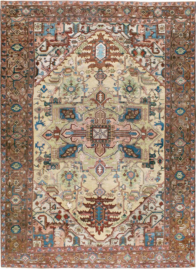 Antique Persian Serapi Carpet, No.8356 - Gsblank