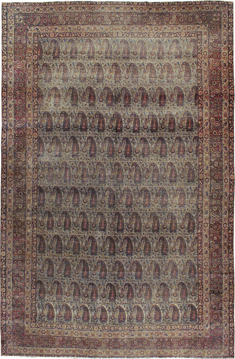 Antique Persian Lavar Kerman Carpet, No.8357 - Gsblank