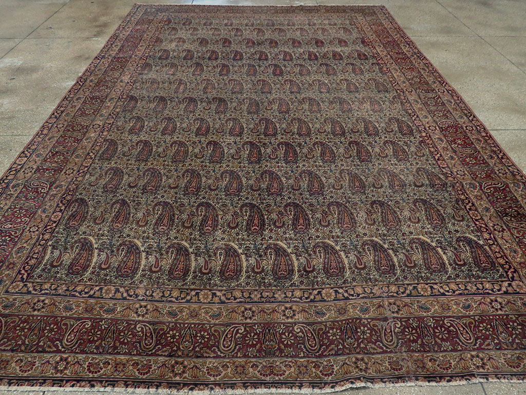 Antique Persian Lavar Kerman Carpet, No.8357 - Gsblank