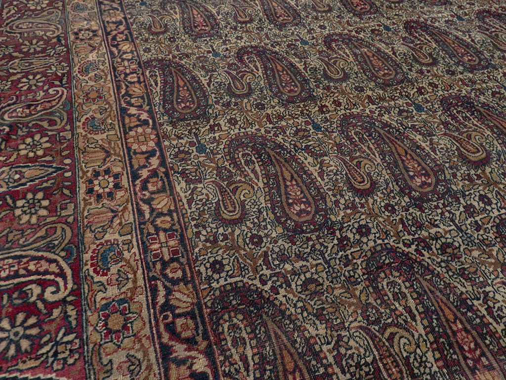 Antique Persian Lavar Kerman Carpet, No.8357 - Gsblank