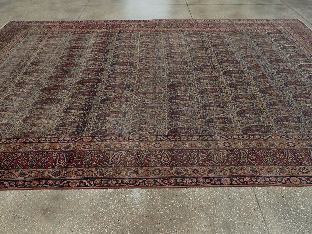 Antique Persian Lavar Kerman Carpet, No.8357 - Gsblank