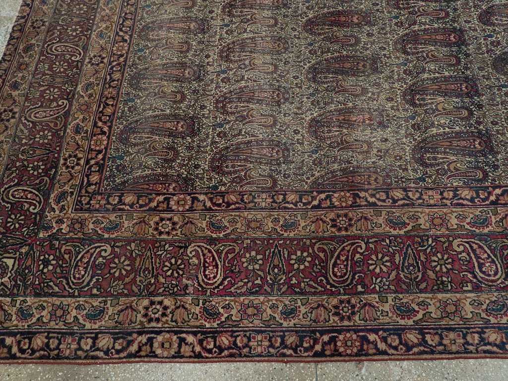 Antique Persian Lavar Kerman Carpet, No.8357 - Gsblank