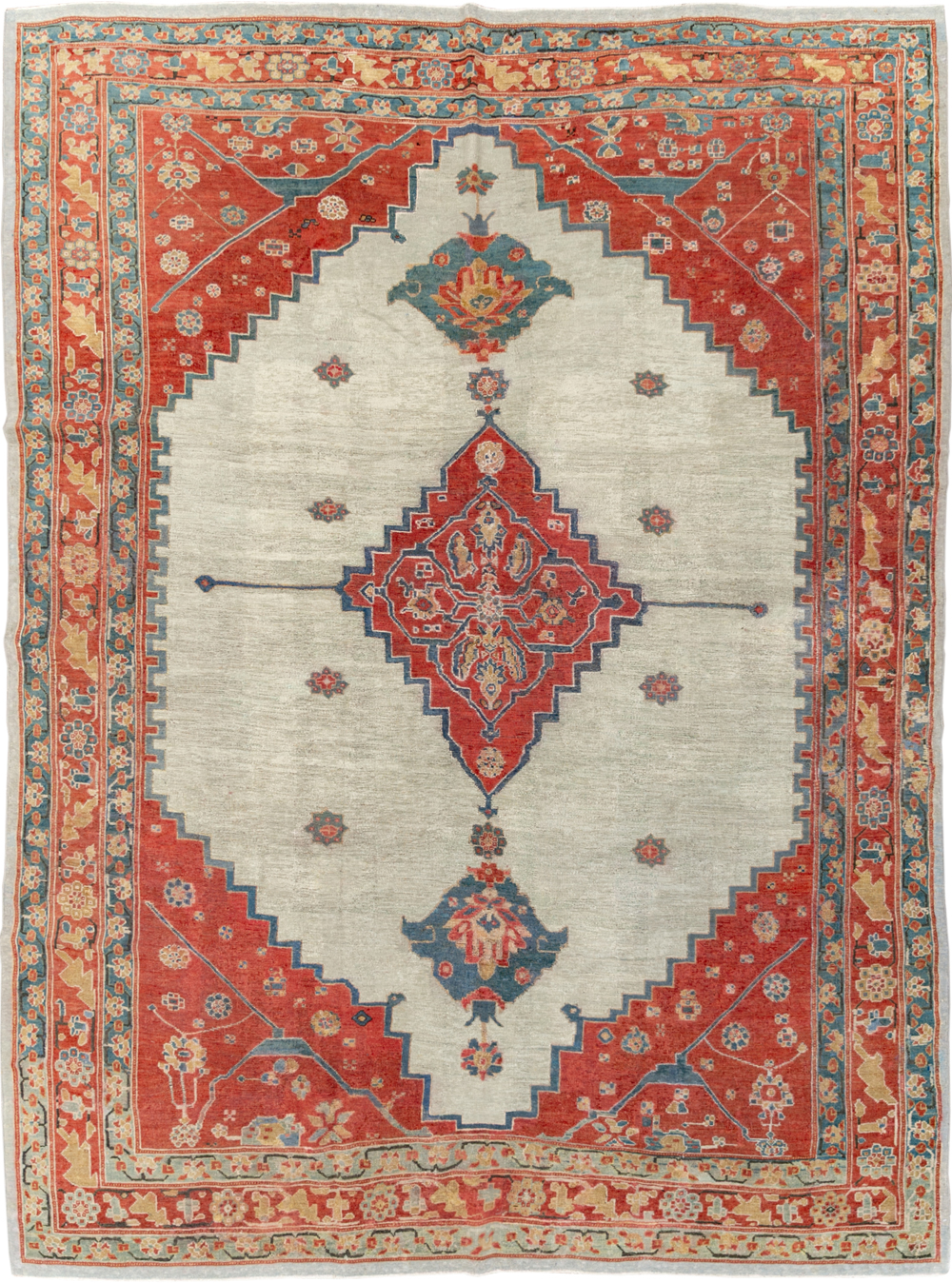 Antique Persian Bakshaish Room Size Carpet, No.8384 - Gsblank