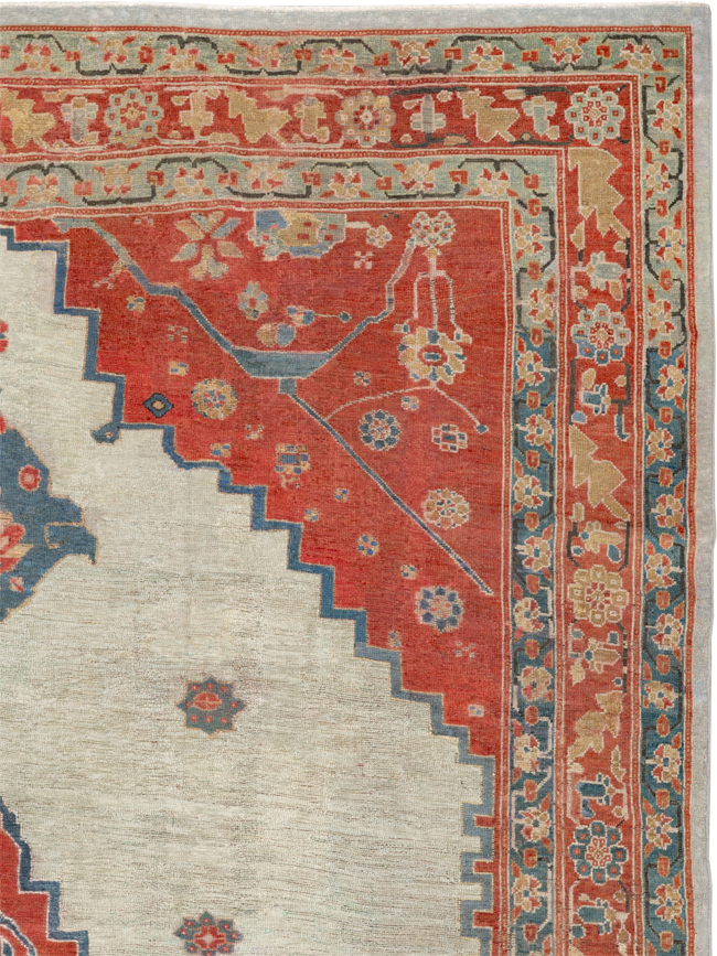 Antique Persian Bakshaish Room Size Carpet, No.8384 - Gsblank