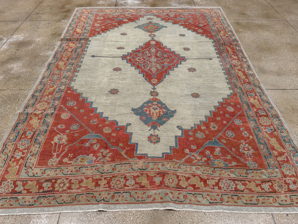 Antique Persian Bakshaish Room Size Carpet, No.8384 - Gsblank