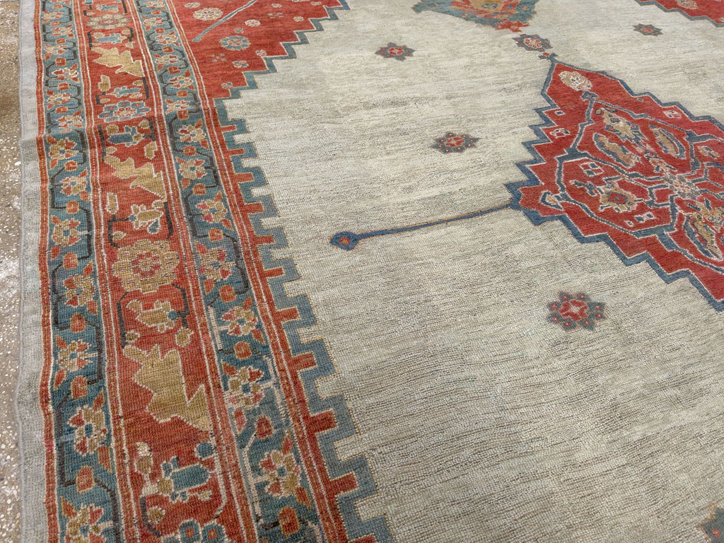 Antique Persian Bakshaish Room Size Carpet, No.8384 - Gsblank