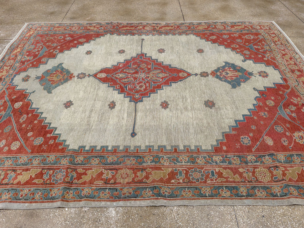 Antique Persian Bakshaish Room Size Carpet, No.8384 - Gsblank
