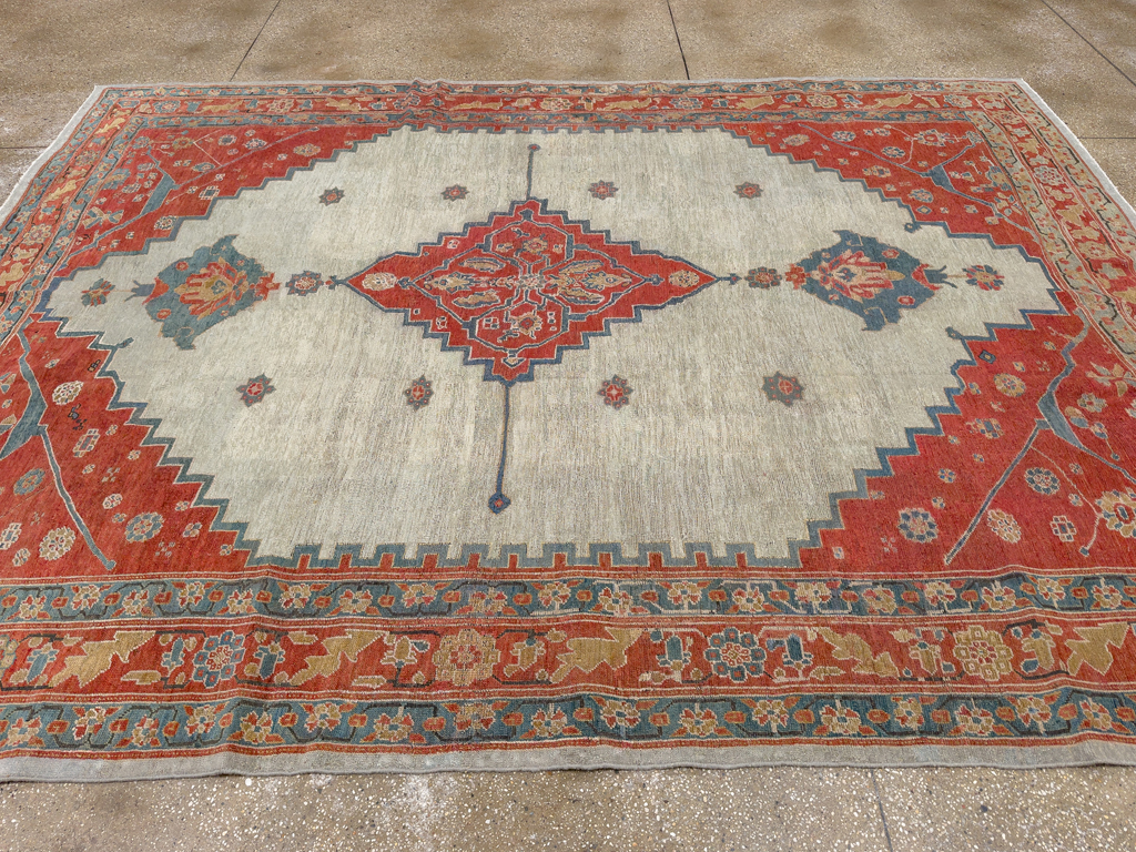 Antique Persian Bakshaish Room Size Carpet, No.8384 - Gsblank