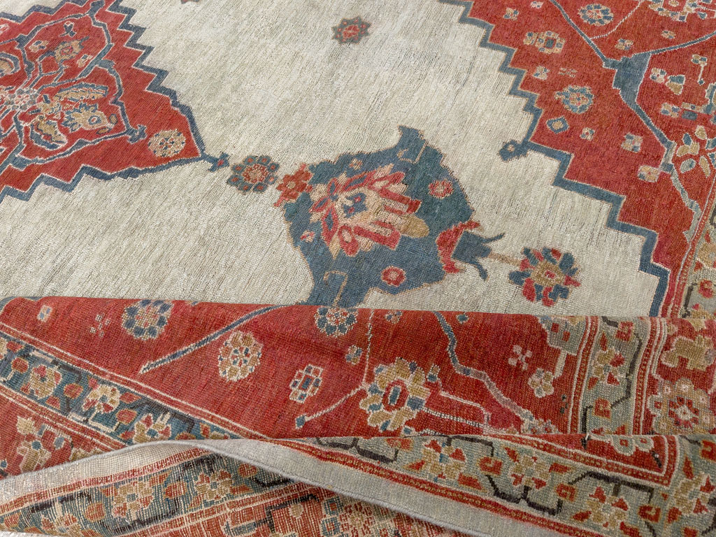 Antique Persian Bakshaish Room Size Carpet, No.8384 - Gsblank