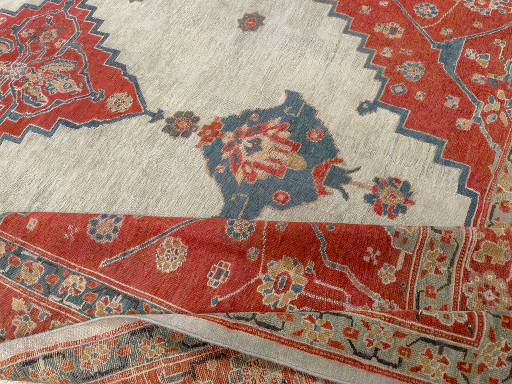 Antique Persian Bakshaish Room Size Carpet, No.8384 - Gsblank